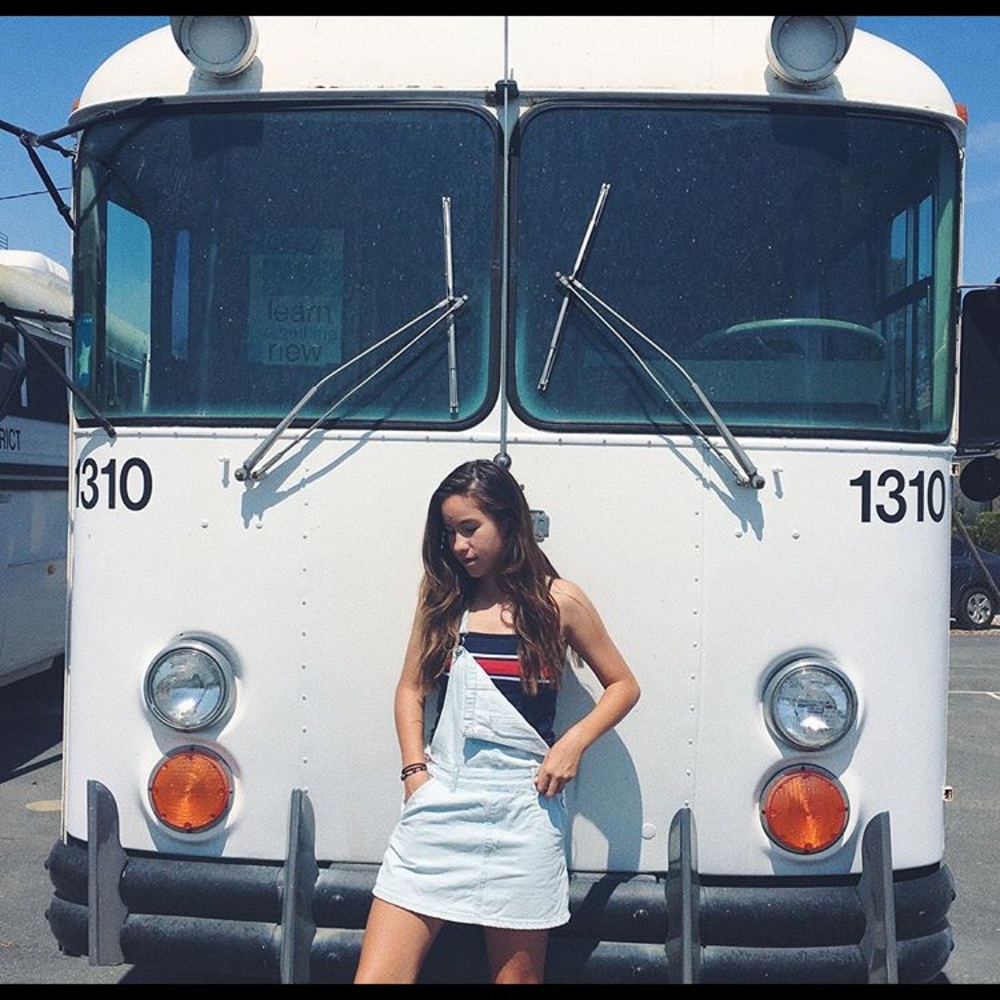 Brandy stripe square neck top